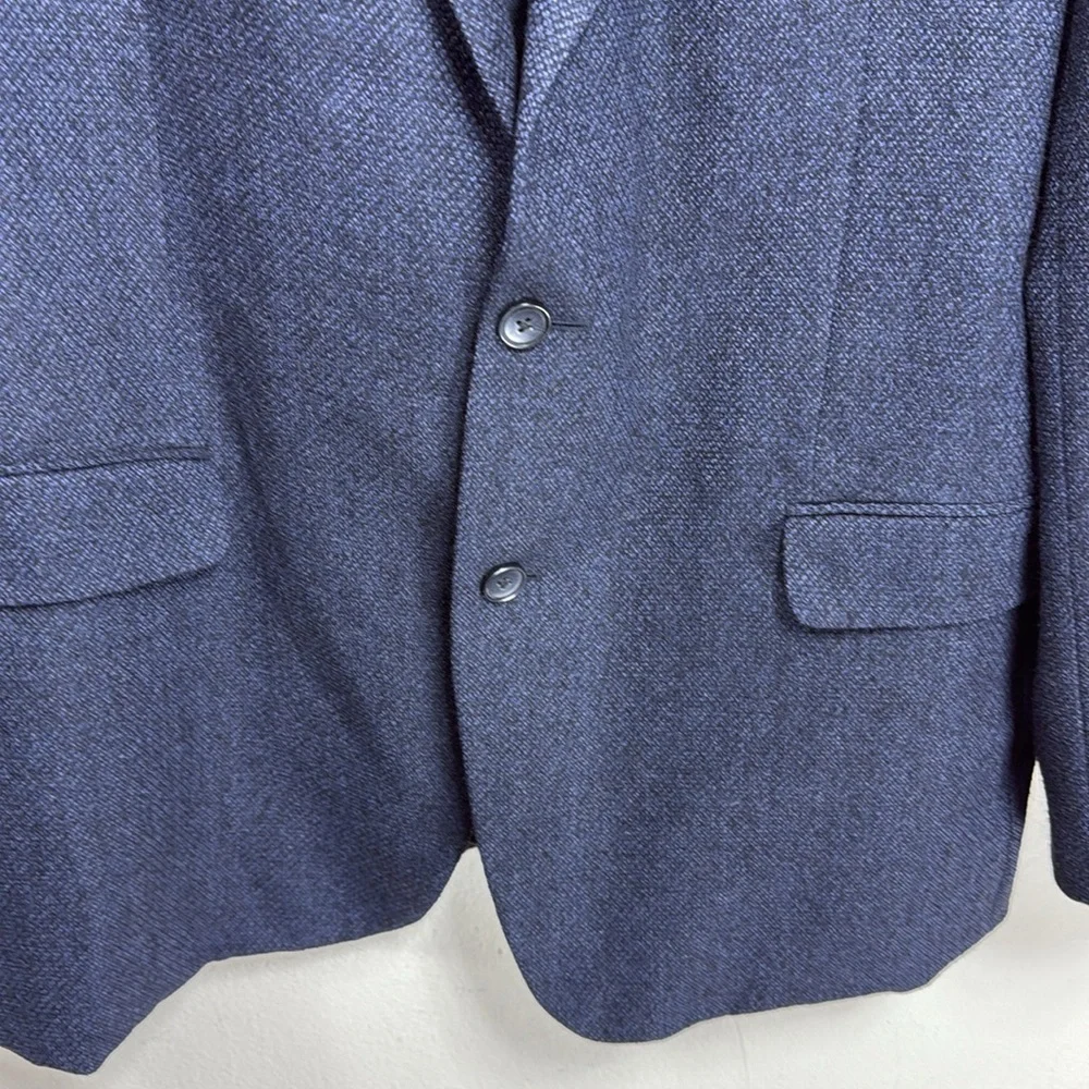 (R1) Kenneth Cole Awearness Slim Fit Navy Wool Sport Coat, Size 46 L men’s